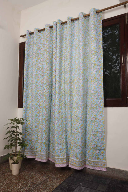 Sadabahaar hand block printed curtains - Heritagewear