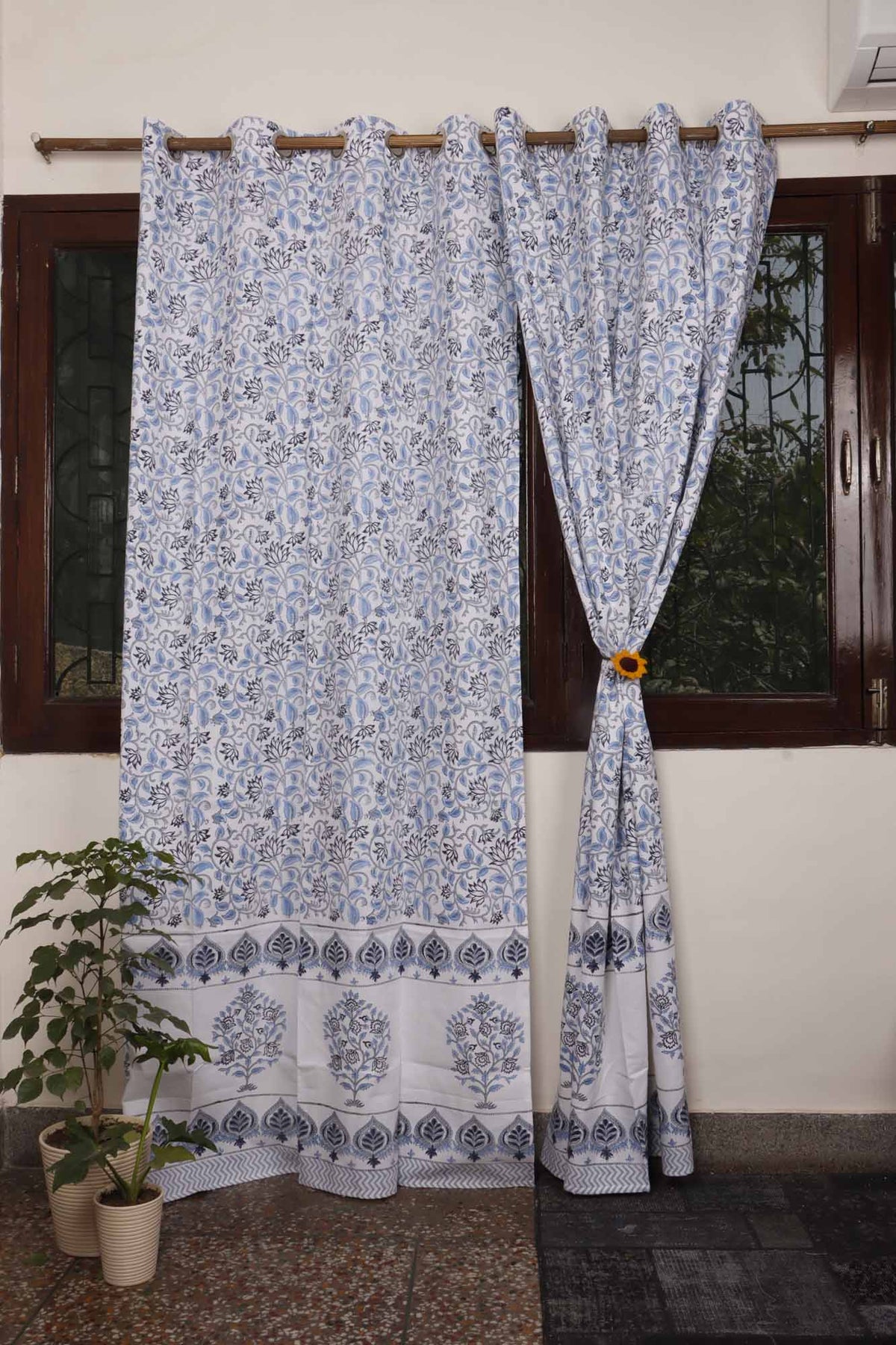 Neeli Bel hand block printed curtains - Heritagewear
