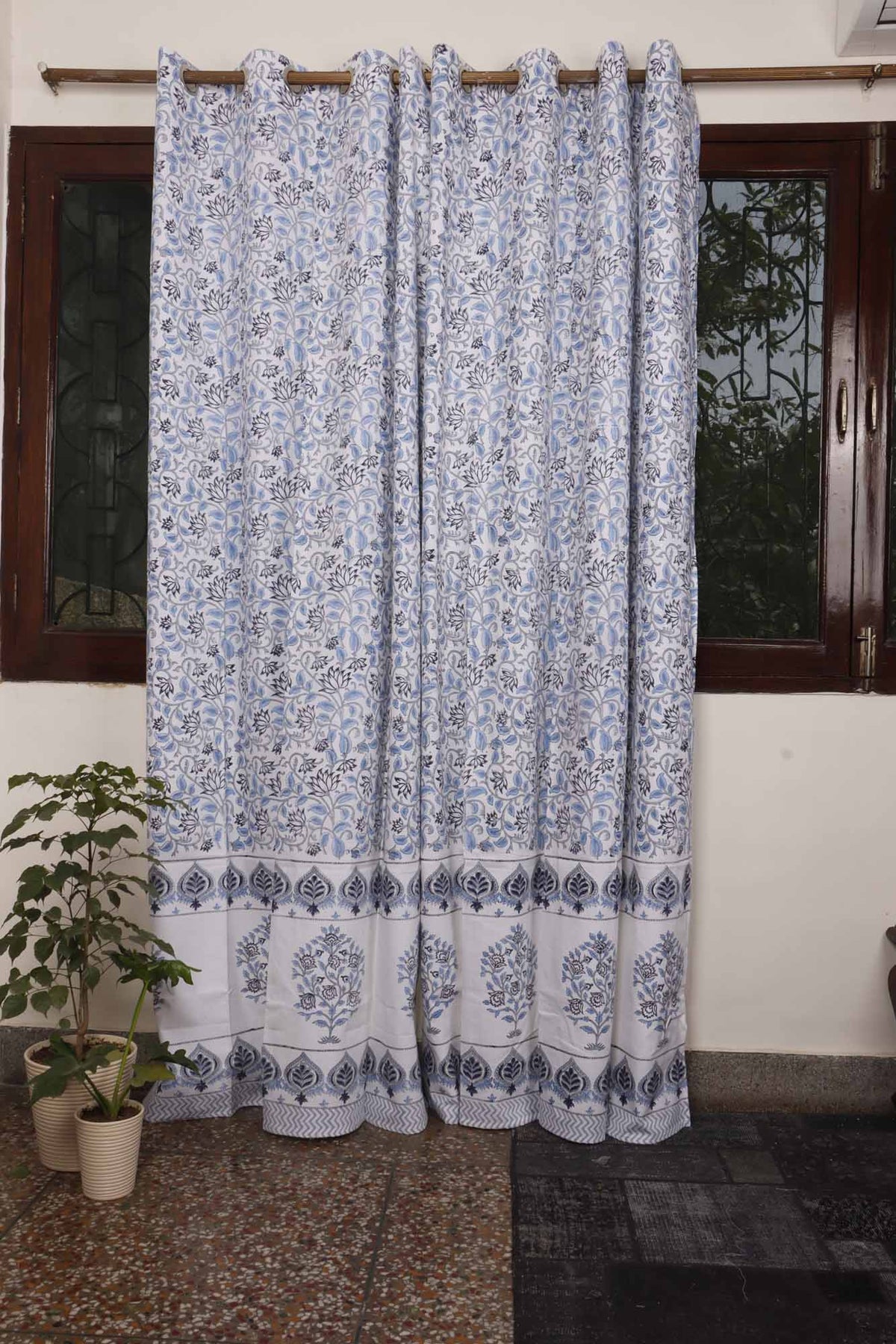 Neeli Bel hand block printed curtains - Heritagewear