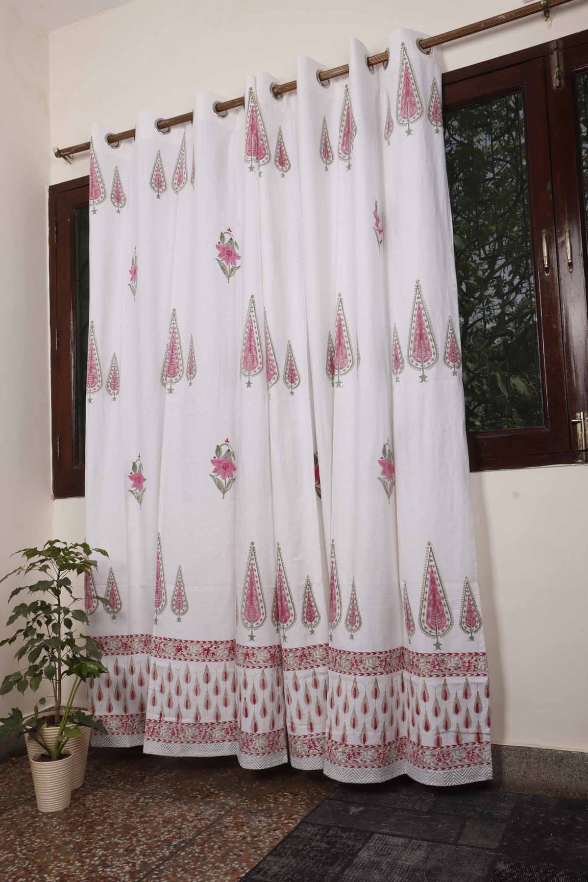 Madhu hand block printed curtains - Heritagewear
