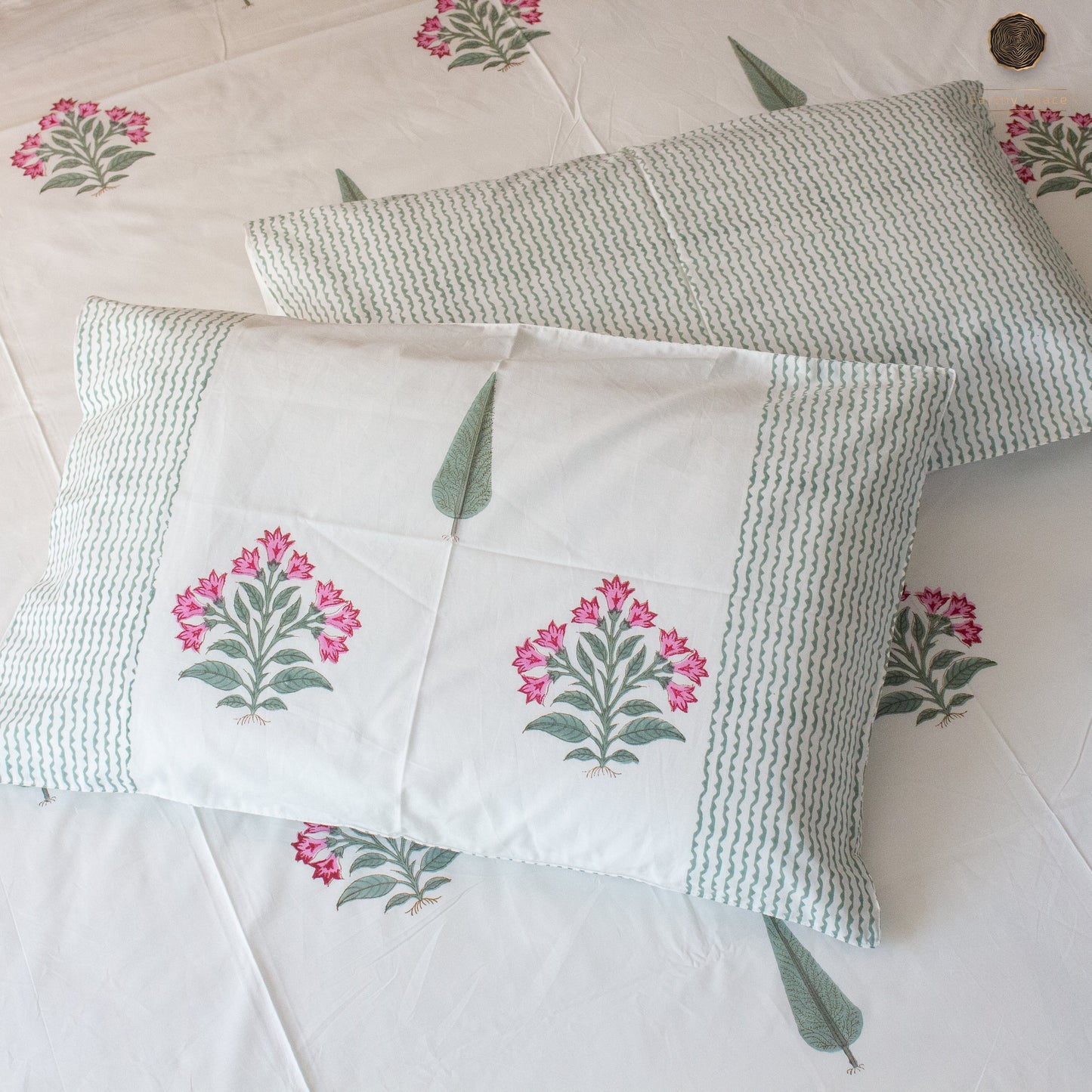 Garden Bloom Pure Cotton King Size Bedsheet Set