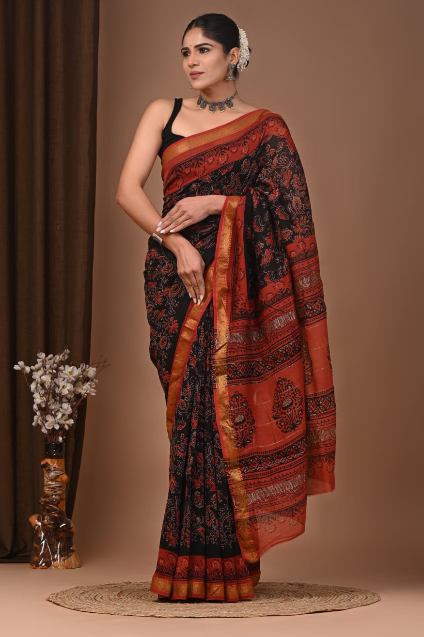 Elegant Maheshwari Silk Saree