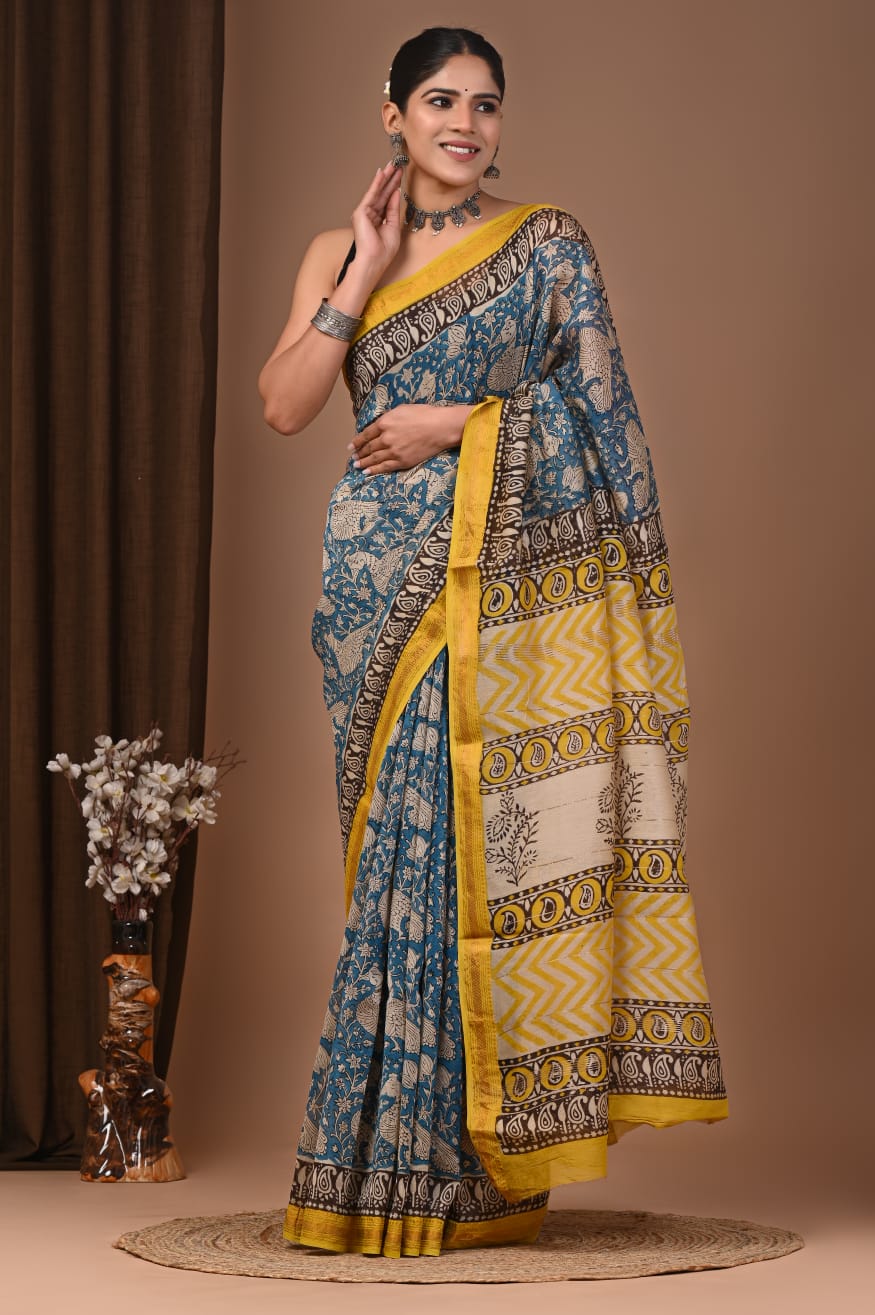 Elegant Maheshwari Silk Saree