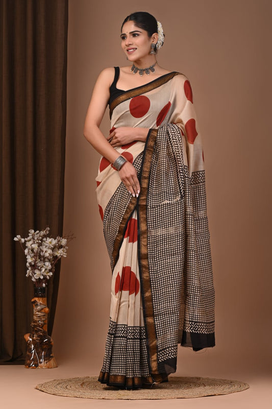Elegant Maheshwari Silk Saree