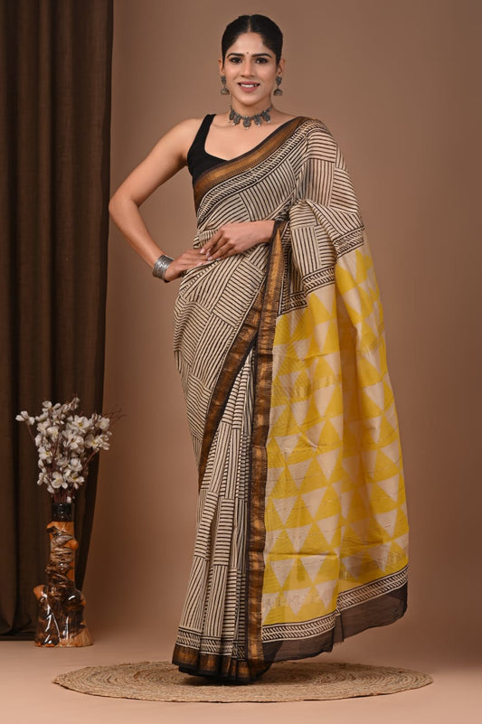 Elegant Maheshwari Silk Saree