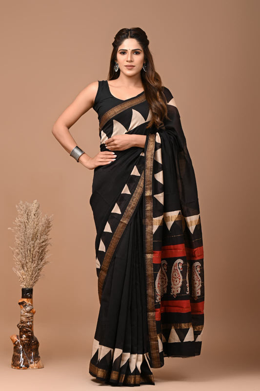 Elegant Maheshwari Silk Saree