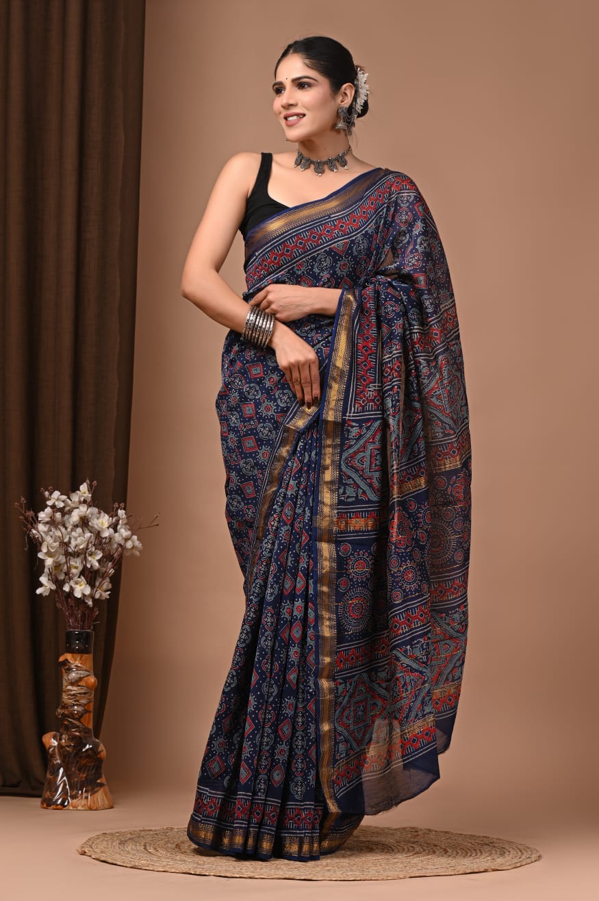 Elegant Maheshwari Silk Saree