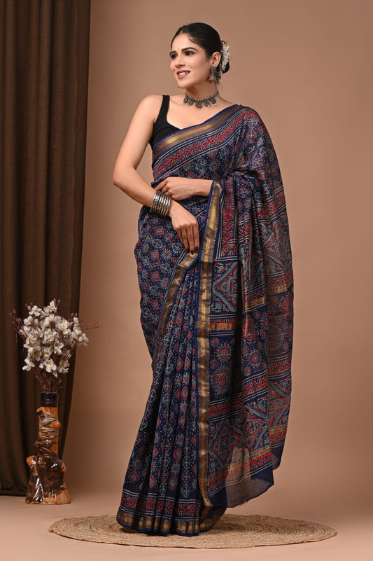 Elegant Maheshwari Silk Saree