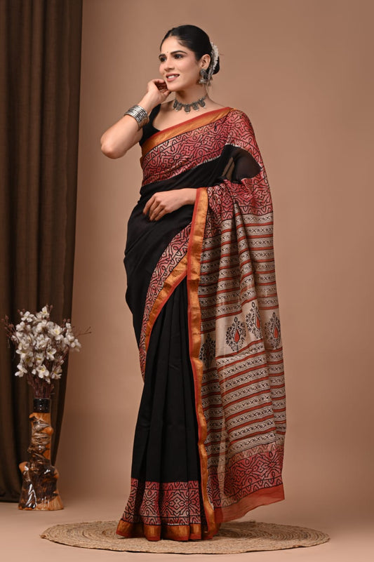 Elegant Maheshwari Silk Saree