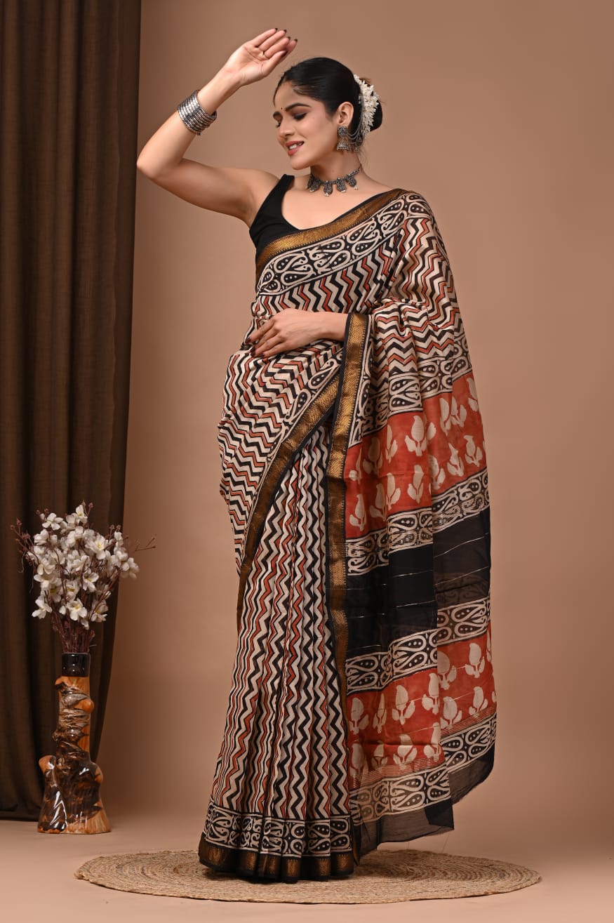 Elegant Maheshwari Silk Saree