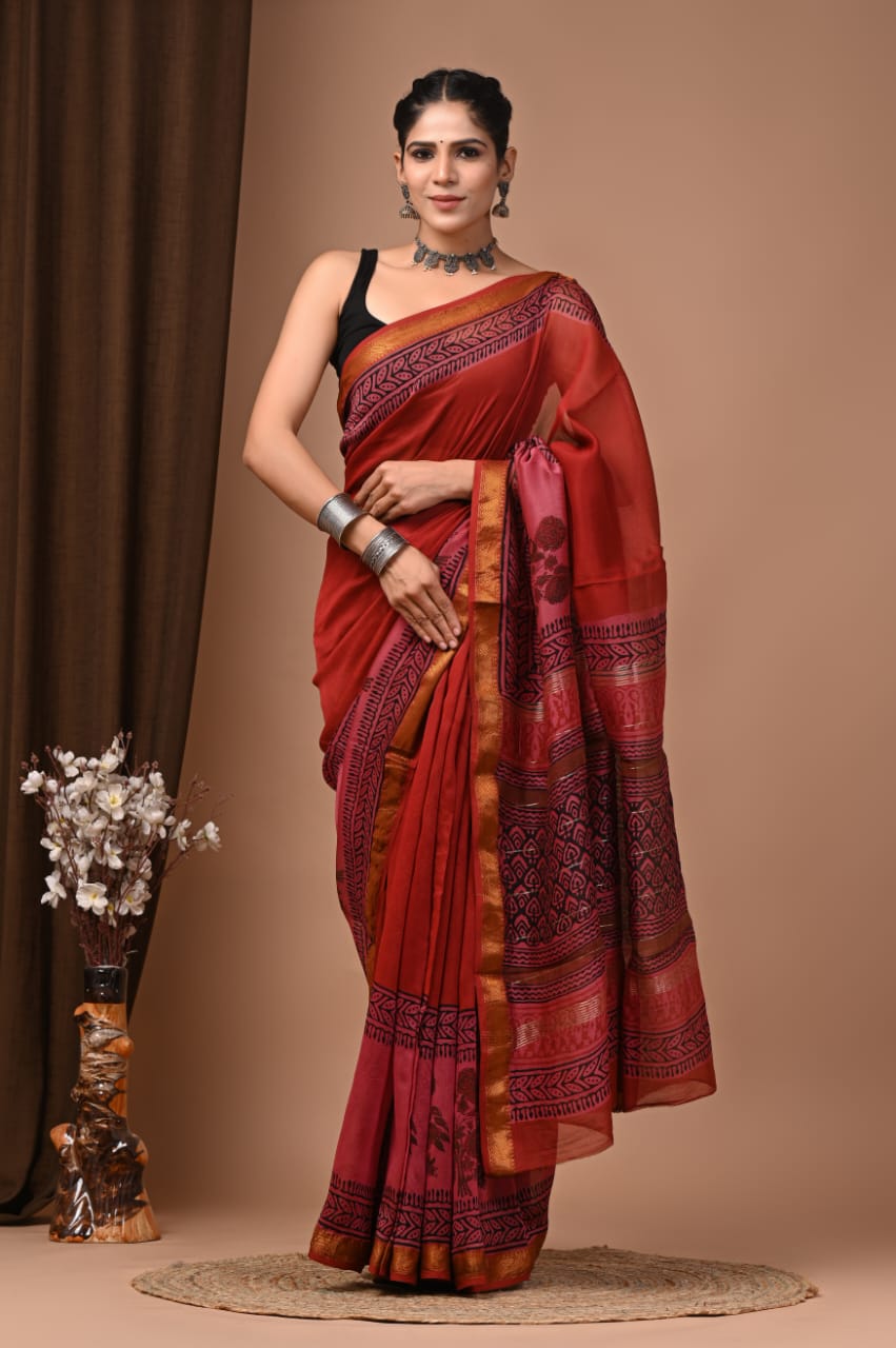 Elegant Maheshwari Silk Saree