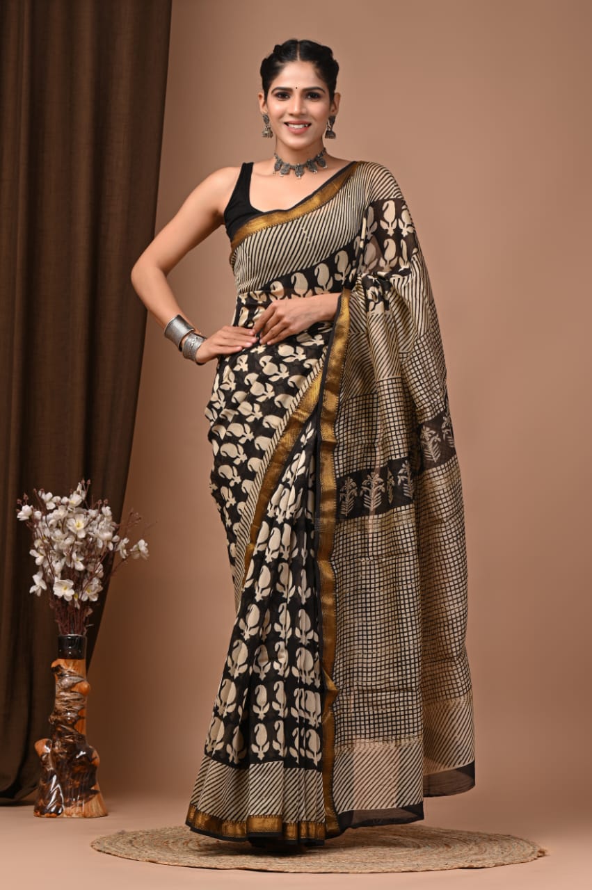 Handloom Maheshwari Silk Saree