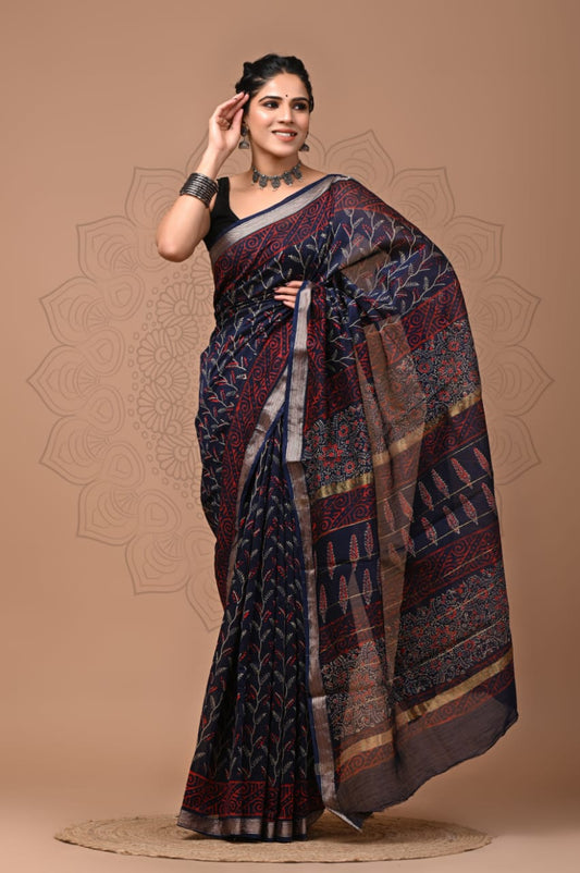 Elegant Maheshwari Silk Saree