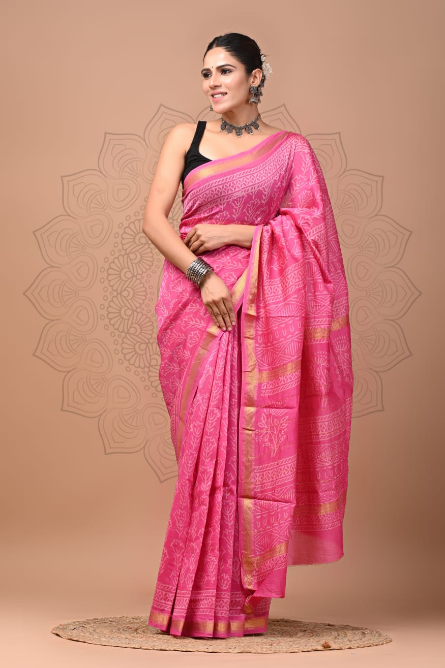 Elegant Maheshwari Silk Saree