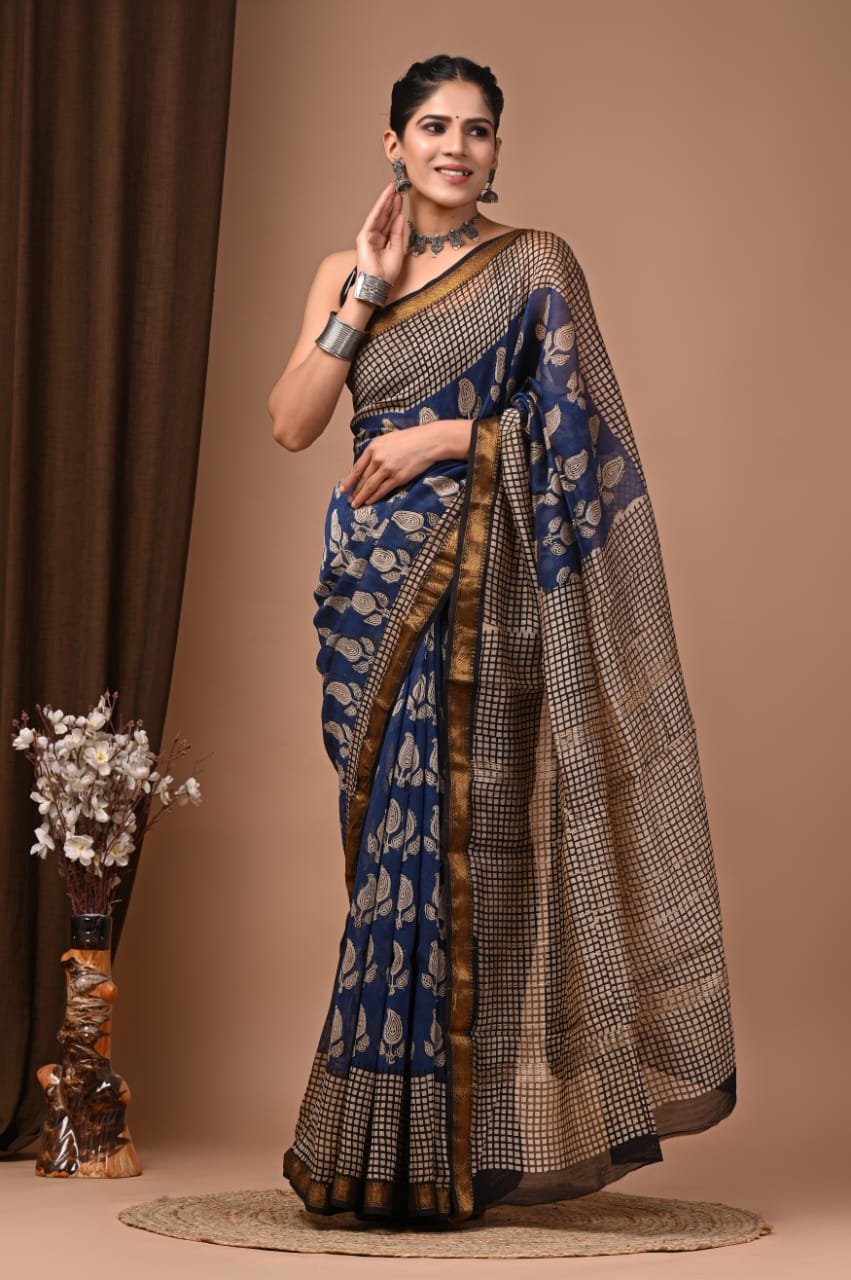 Elegant Maheshwari Silk Saree