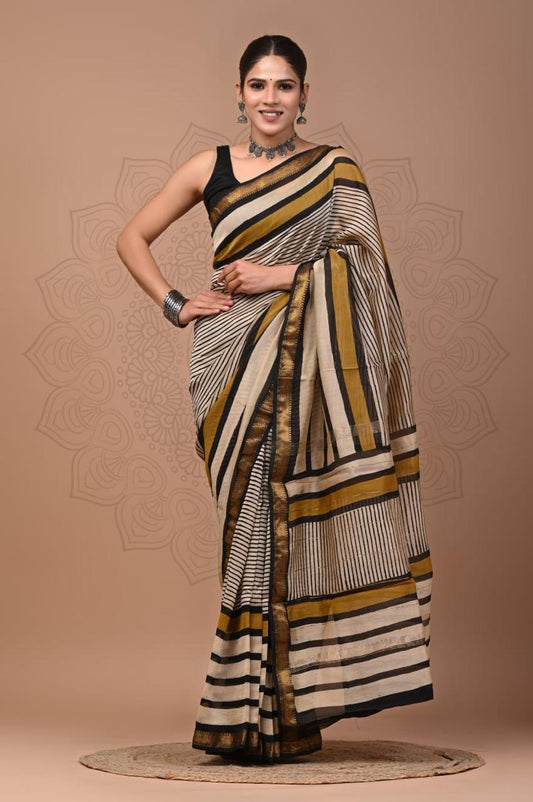 Elegant Maheshwari Silk Saree