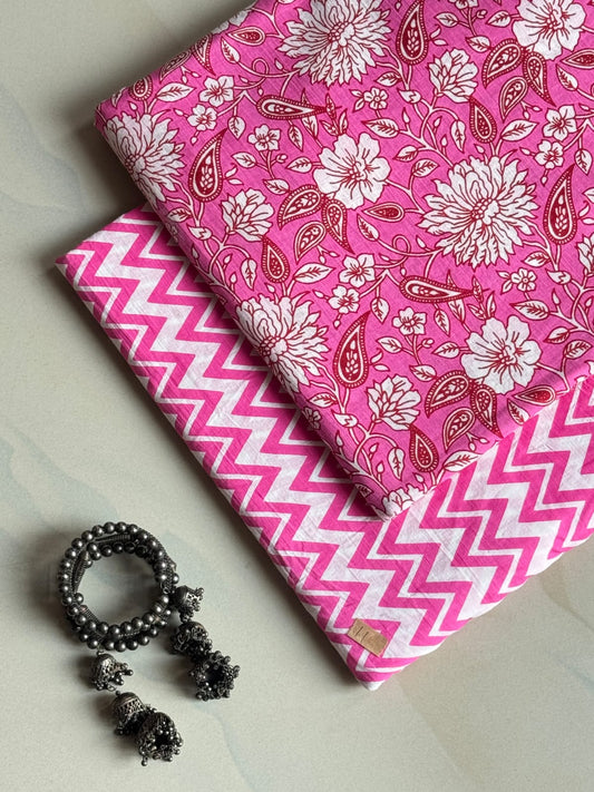 Hand Block Printed Pure Cotton Combo Set