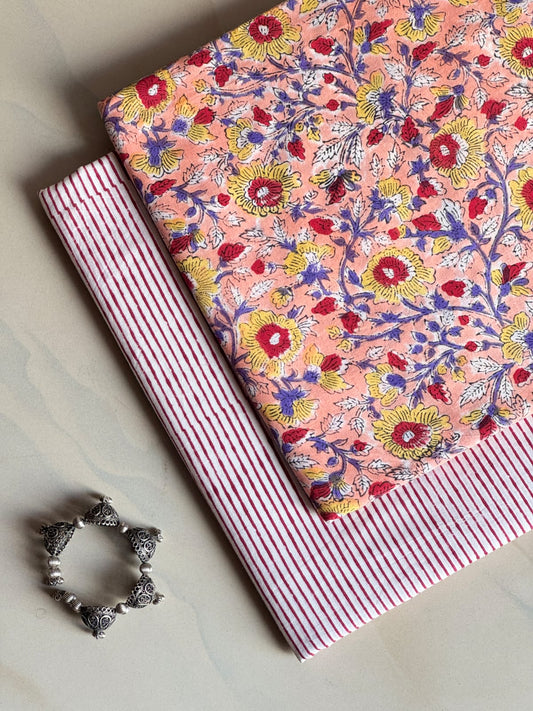 Hand Block Printed Pure Cotton Combo Set