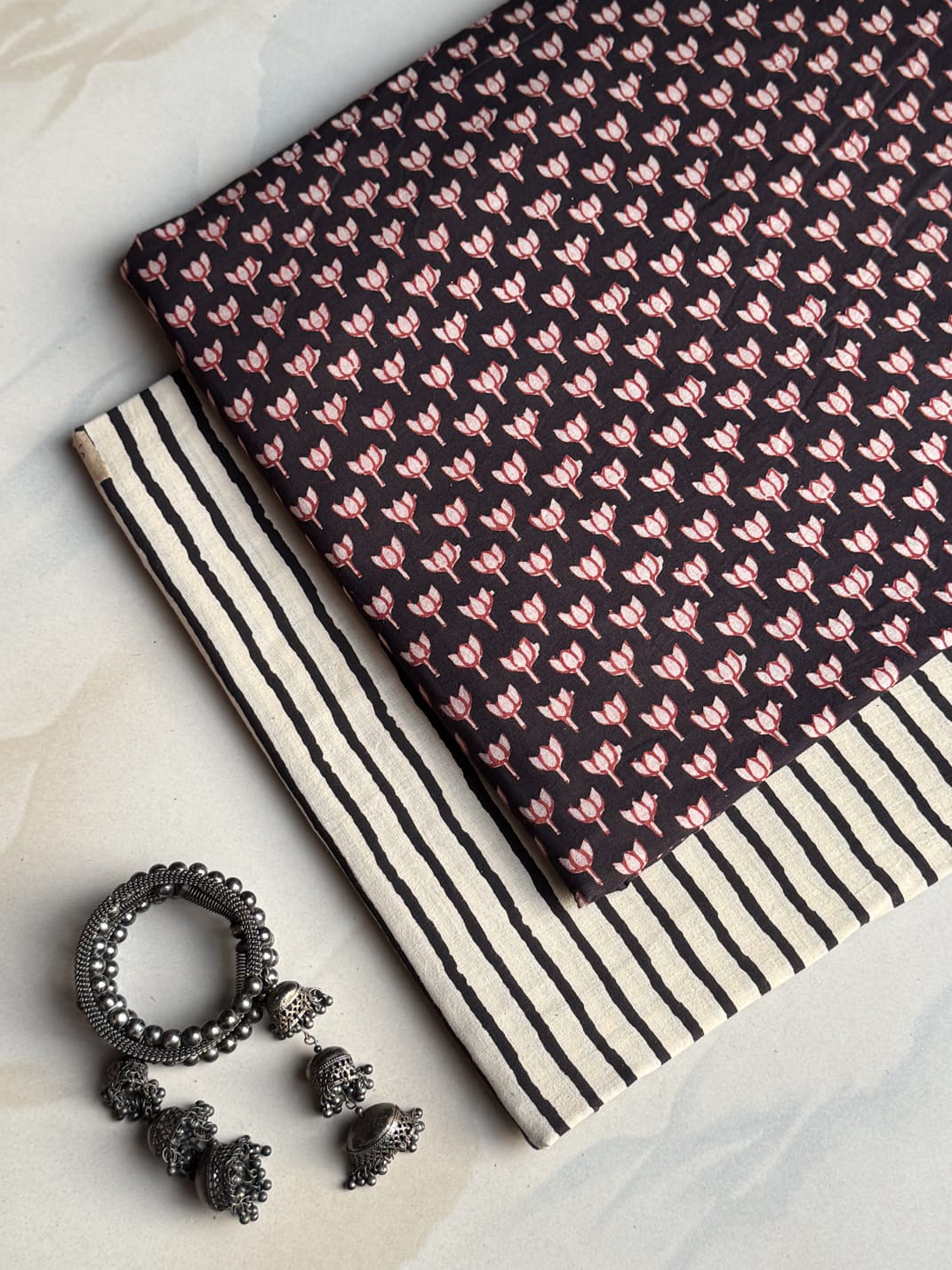 Hand Block Printed Pure Cotton Combo Set