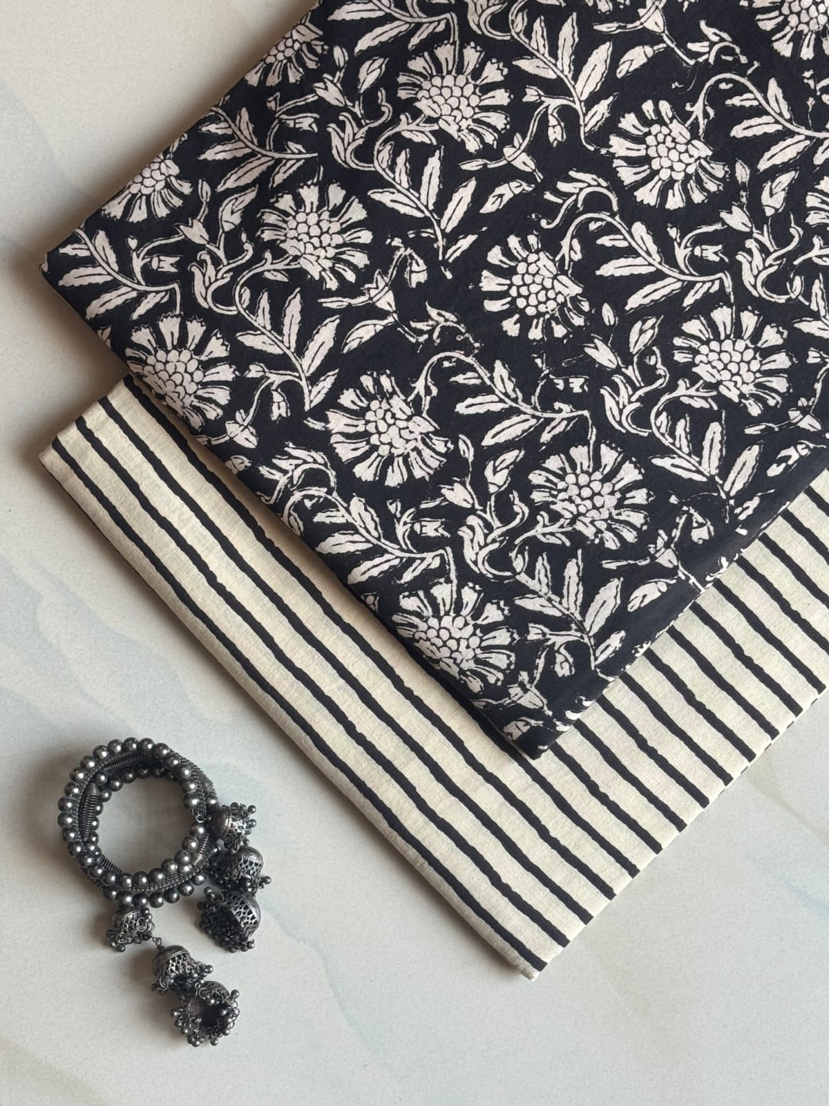 Hand Block Printed Pure Cotton Combo Set