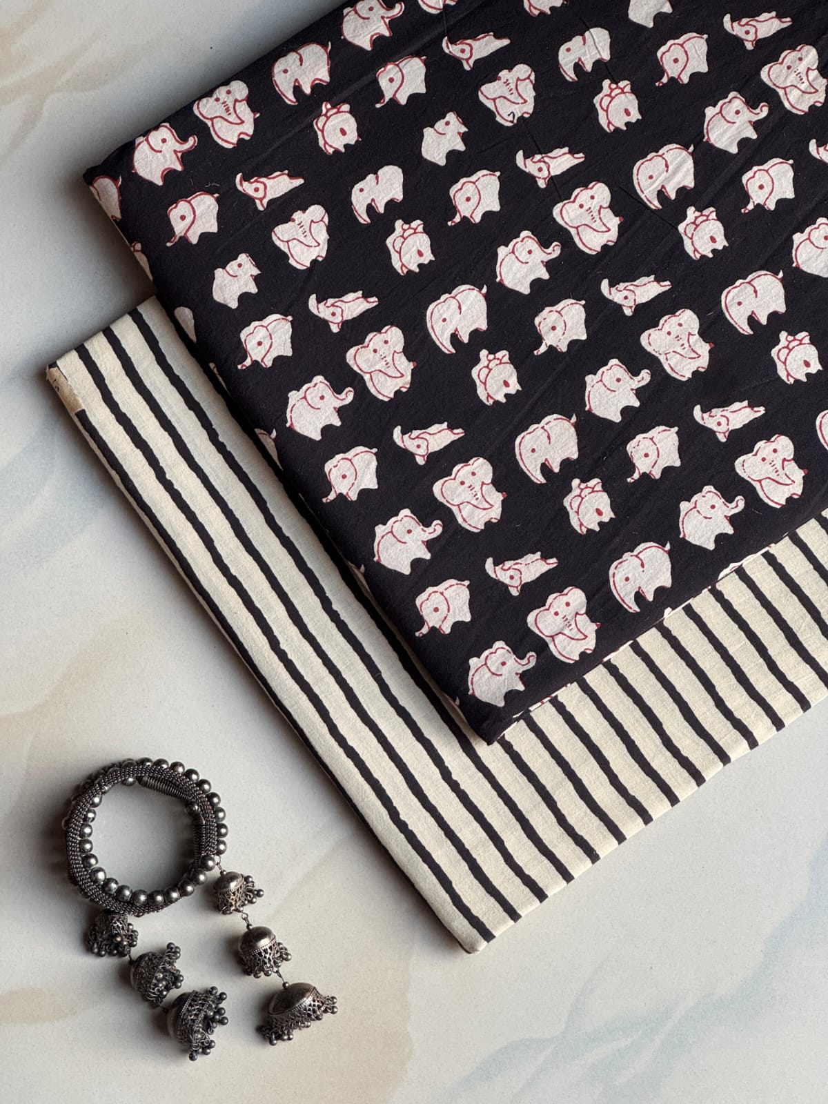 Hand Block Printed Pure Cotton Combo Set