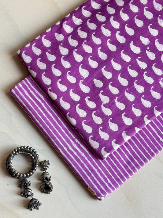 Hand Block Printed Pure Cotton Combo Set