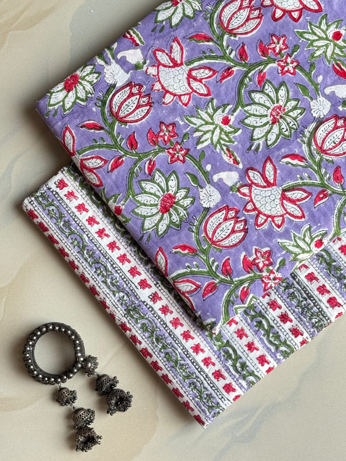 Hand Block Printed Pure Cotton Combo Set