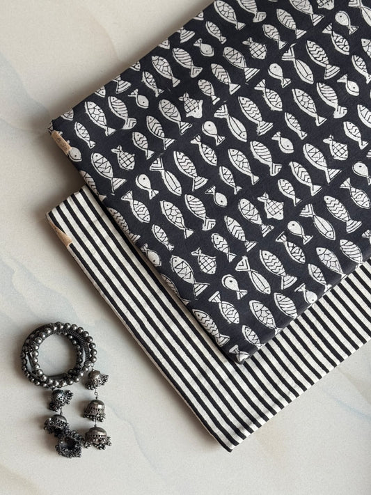 Hand Block Printed Pure Cotton Combo Set