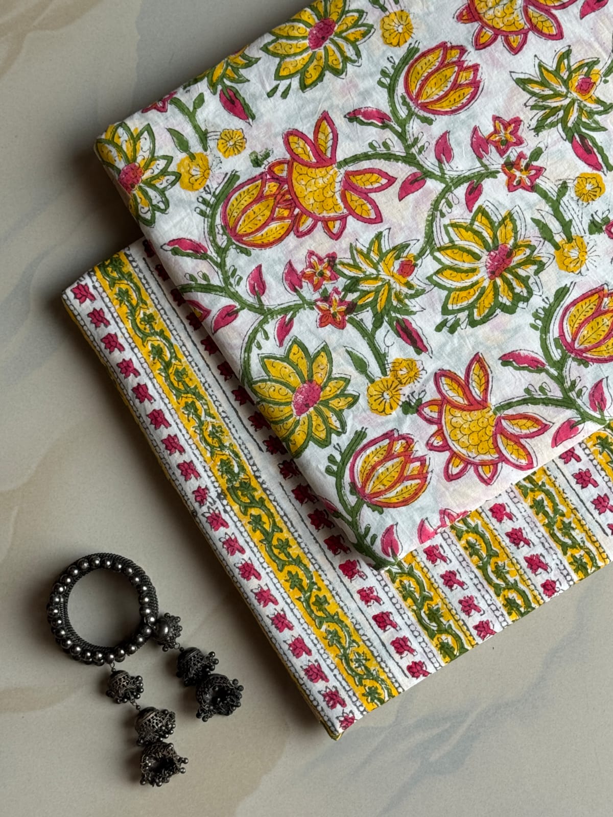 Hand Block Printed Pure Cotton Combo Set