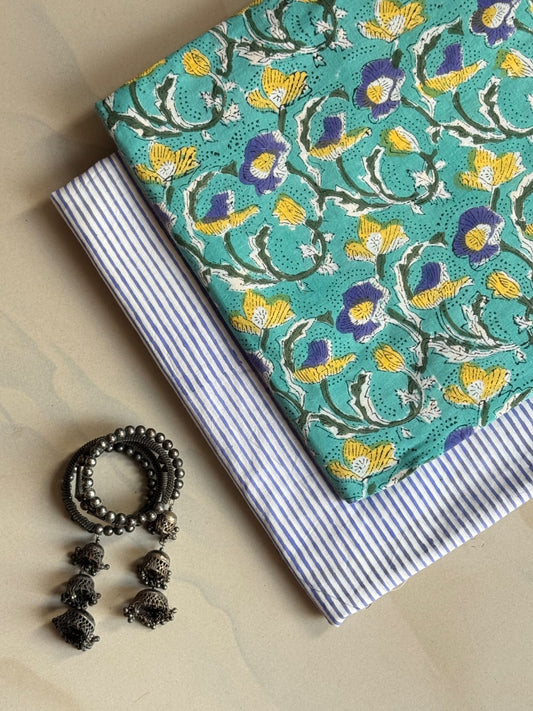 Hand Block Printed Pure Cotton Combo Set