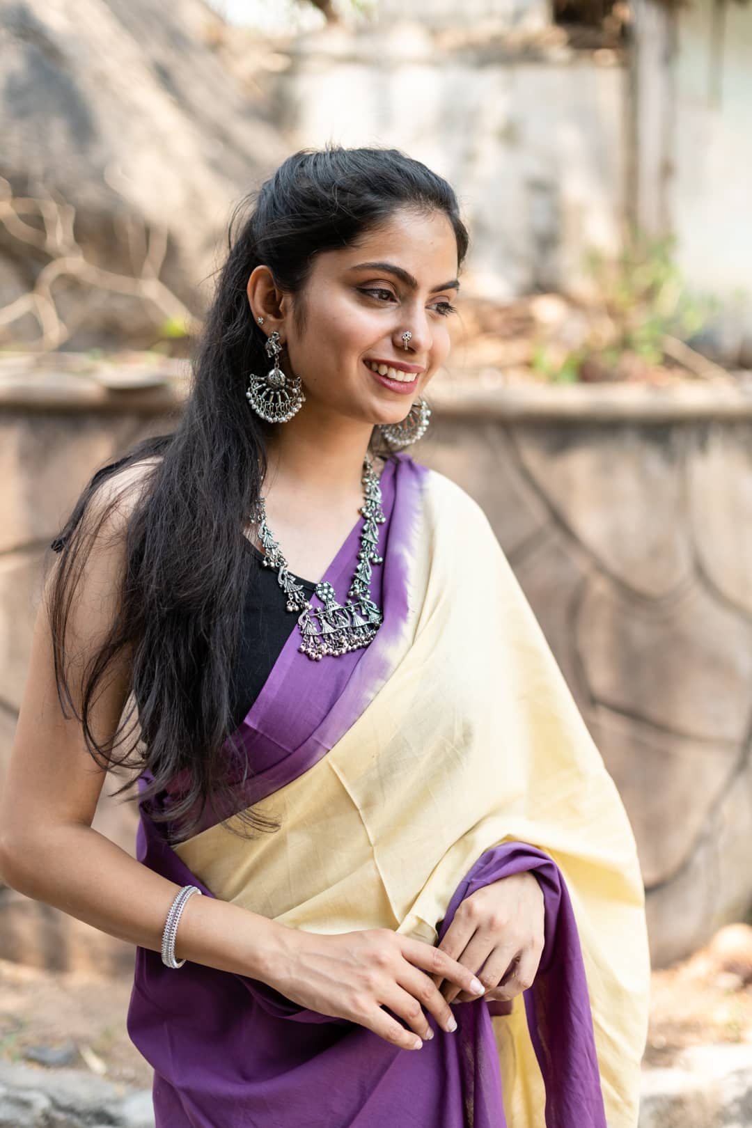 Dreamy Mahogany - Tie and Dye Saree
