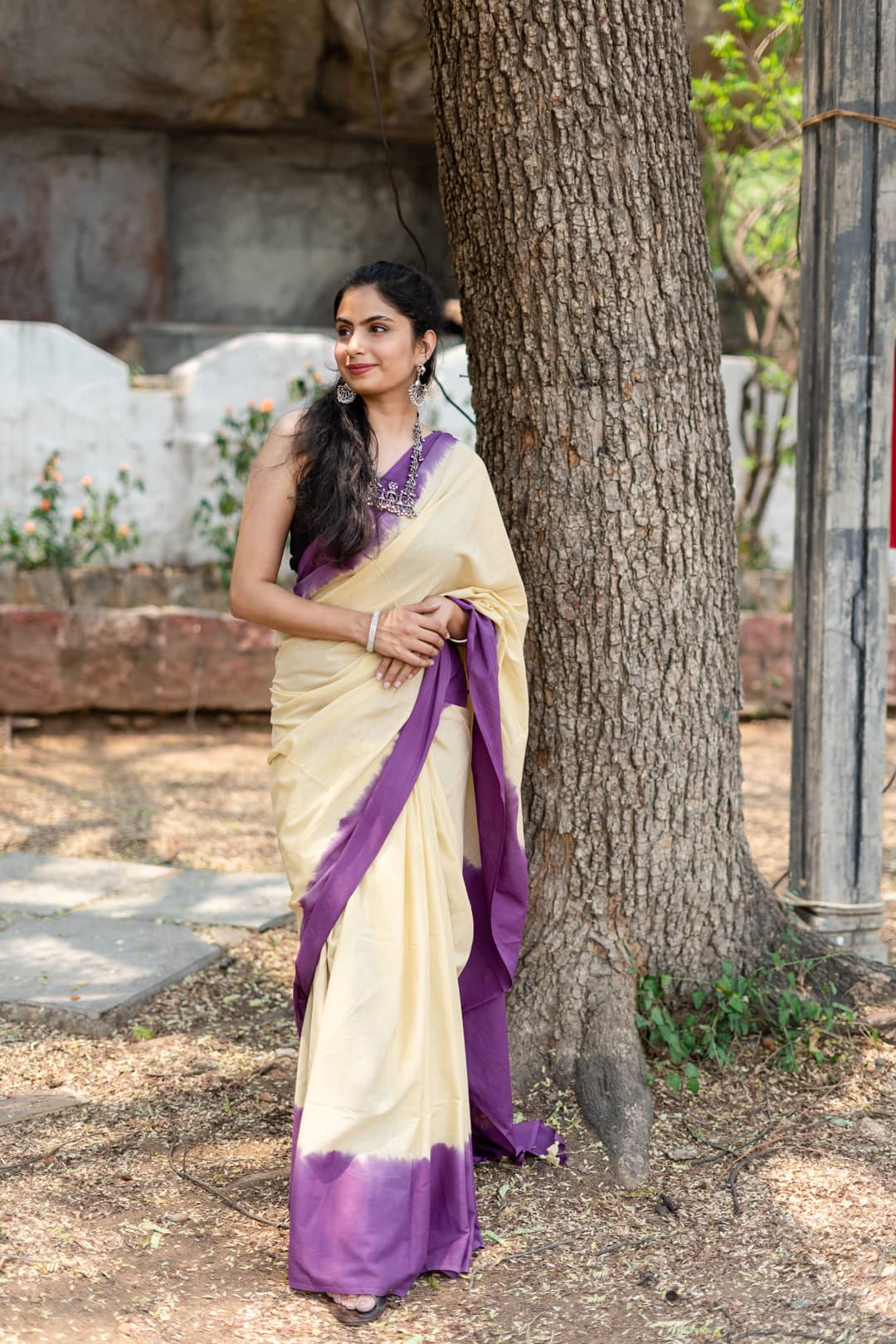Dreamy Mahogany - Tie and Dye Saree