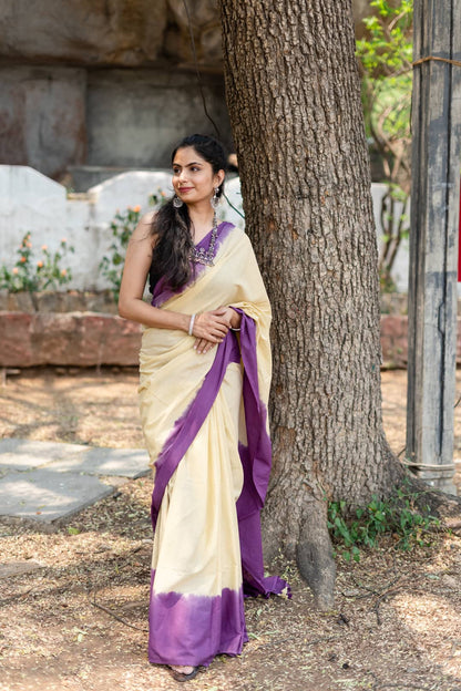 Dreamy Mahogany - Tie and Dye Saree