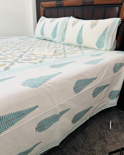 Akash Veena cotton bedsheet set - Heritagewear