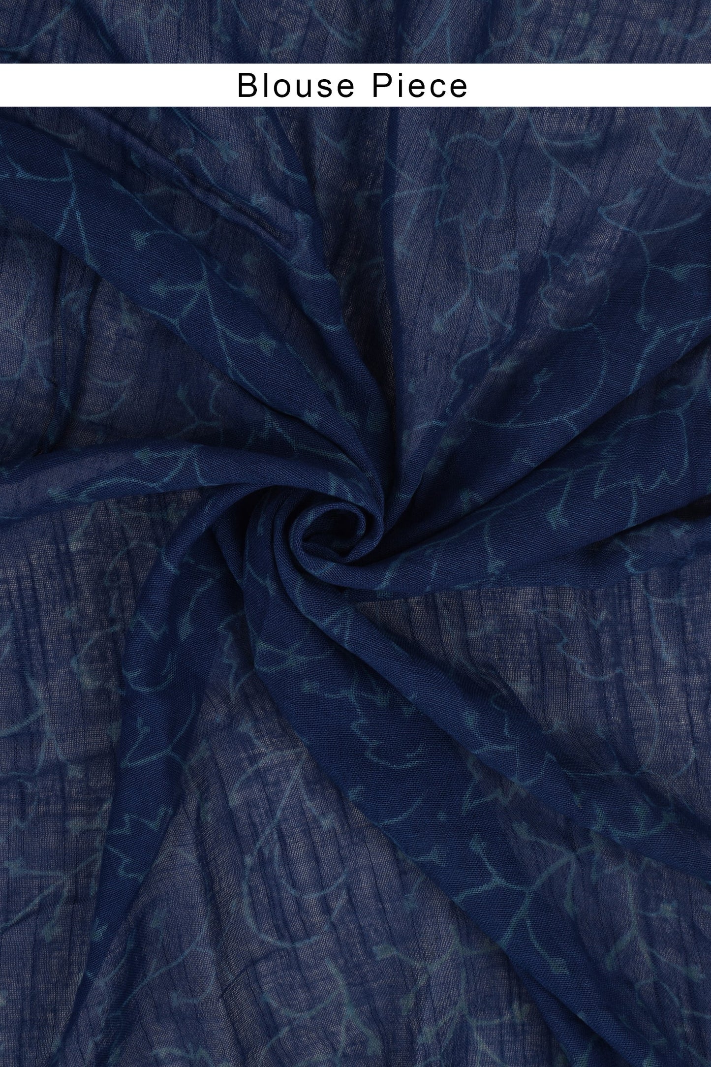 Heritage Gaurangi Indigo Print Linen Saree With Blouse Piece