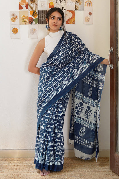 Heritage Gayatri Mulmul Cotton Saree
