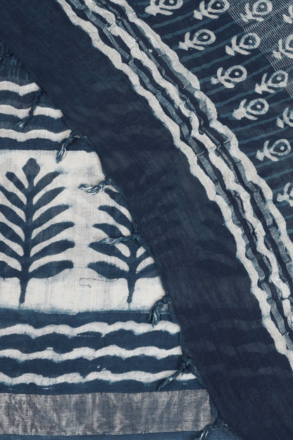 Heritage Coastal Linen Saree