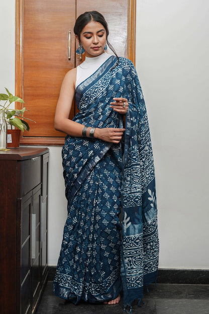 Heritage Ethereal Navy Saree