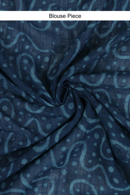 Heritage Maritime Linen Saree