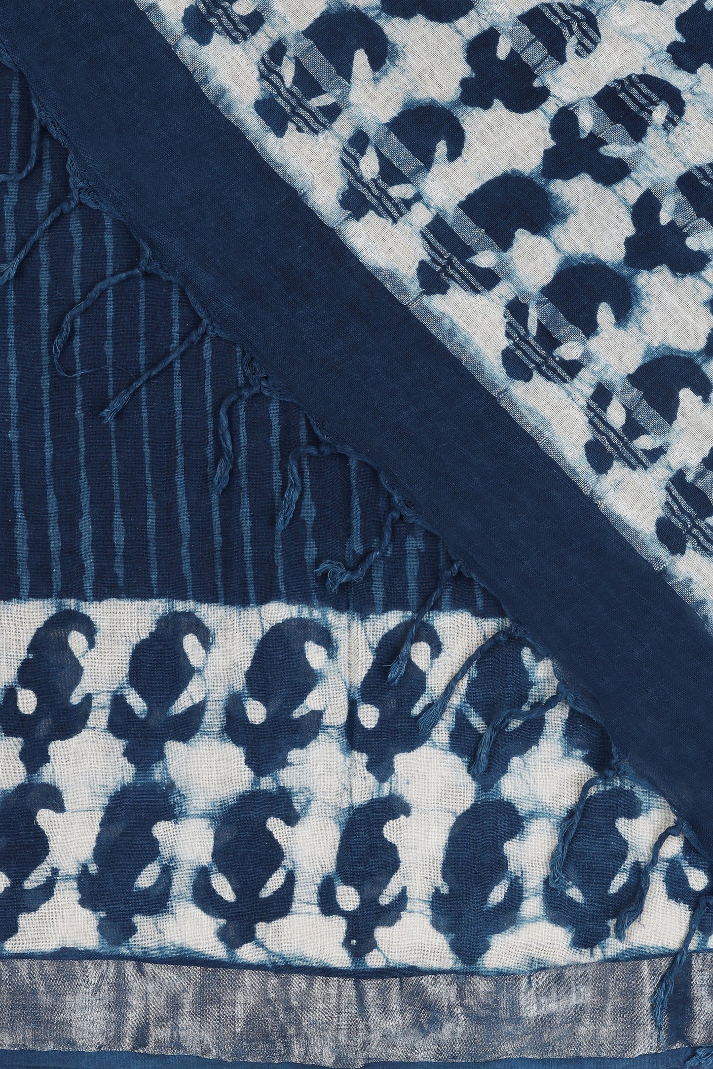Heritage Deep Blue Linen Saree