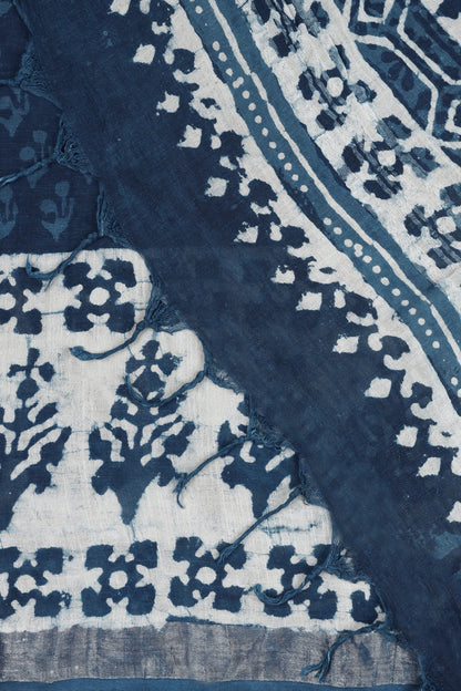 Heritage Moonlit Linen Saree