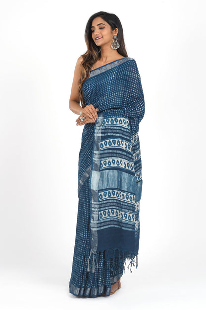 Heritage Midnight Cascade Saree
