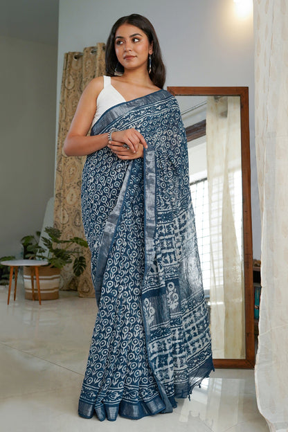 Heritage Velvet Nightfall Saree