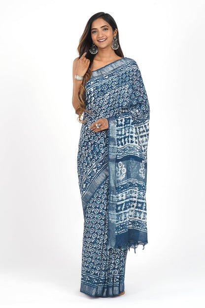 Heritage Velvet Nightfall Saree