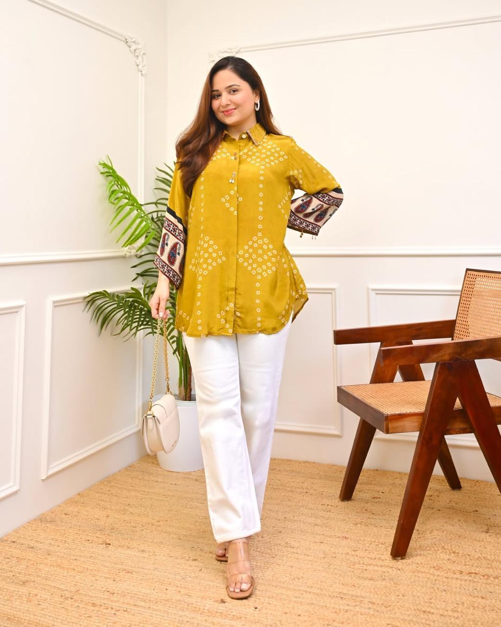 Bandhej Traditional Pure Cotton Co-Ord Set