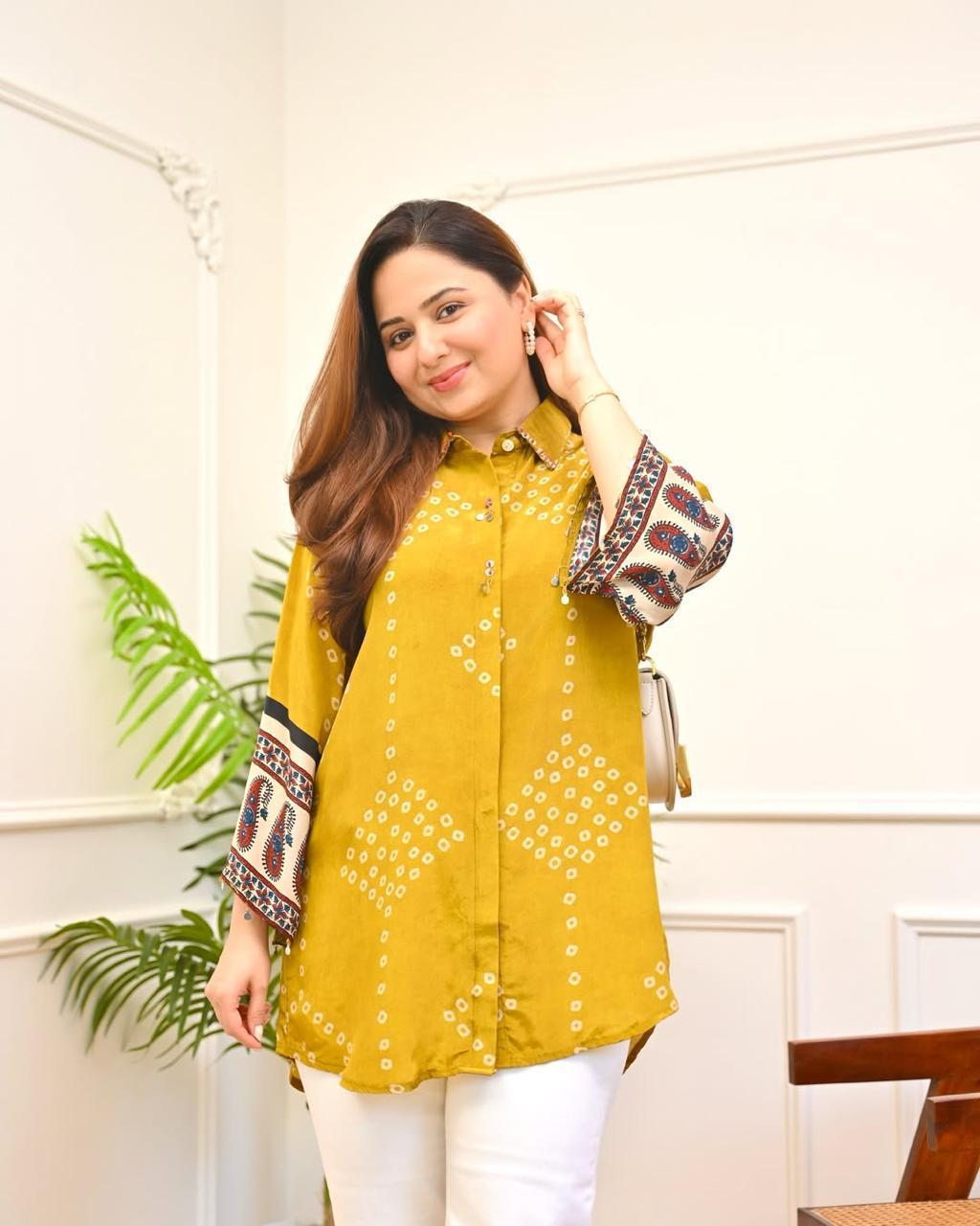 Bandhej Traditional Pure Cotton Co-Ord Set