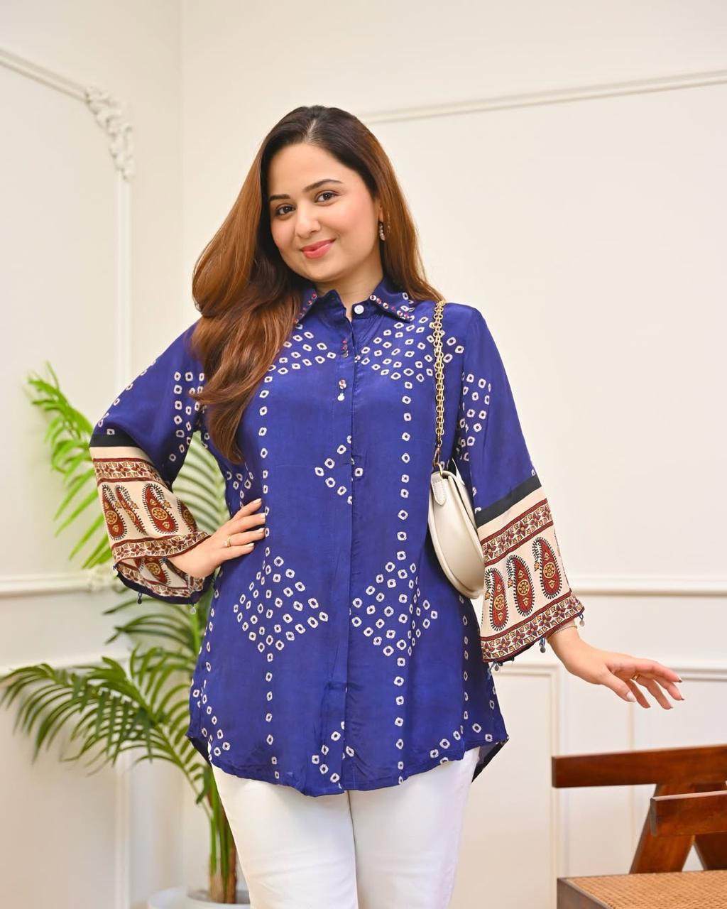 Bandhej Traditional Pure Cotton Co-Ord Set