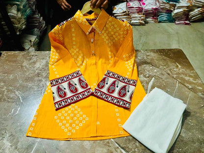 Bandhej Traditional Pure Cotton Co-Ord Set