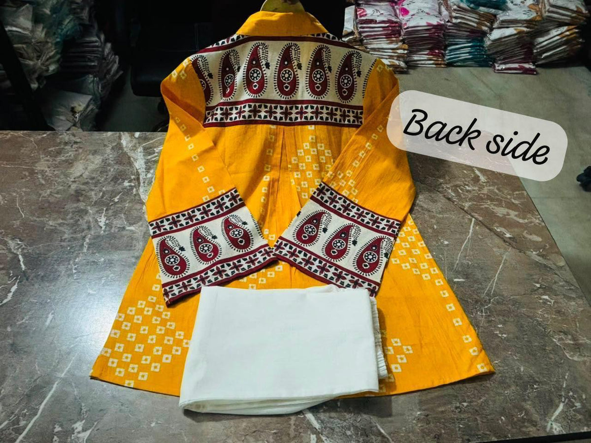 Bandhej Traditional Pure Cotton Co-Ord Set