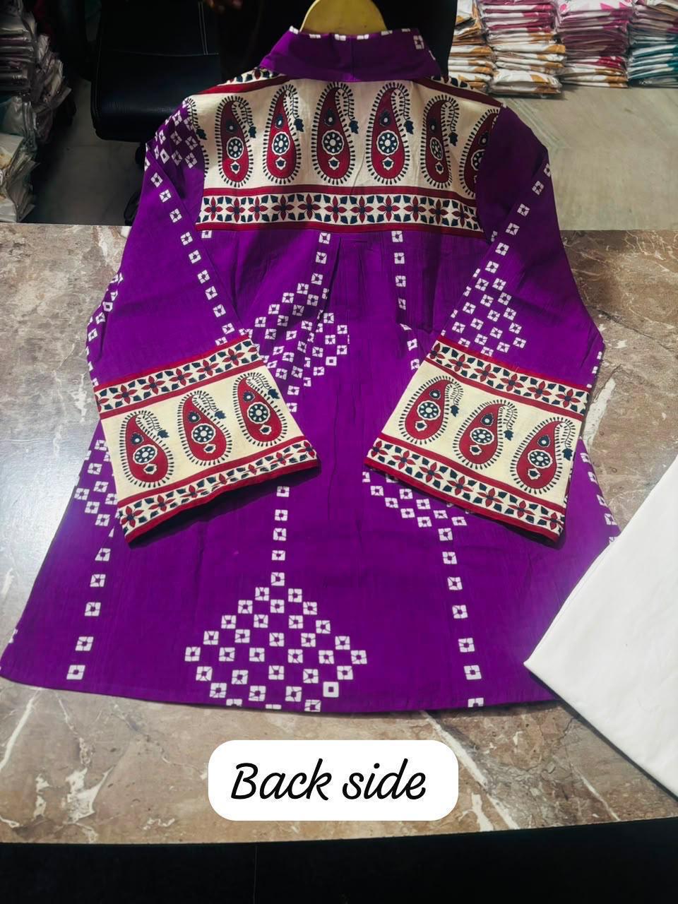 Bandhej Traditional Pure Cotton Co-Ord Set